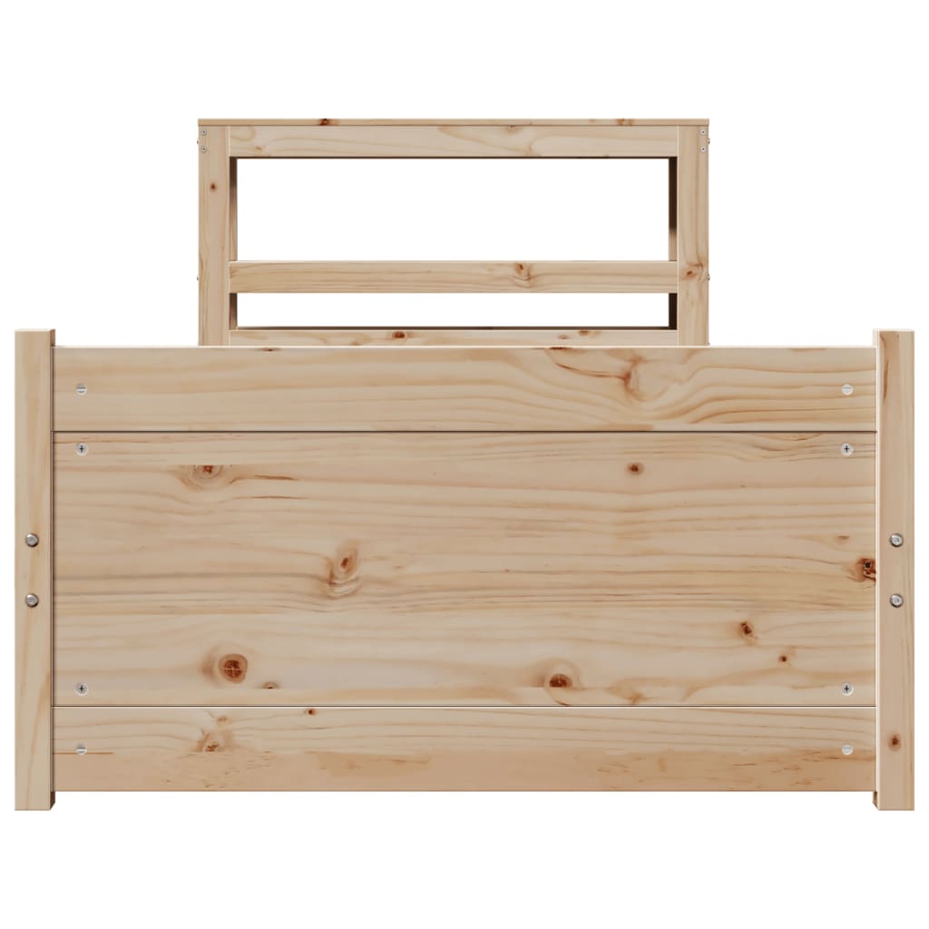 Bed Frame with Headboard without Mattress 100x200 cm