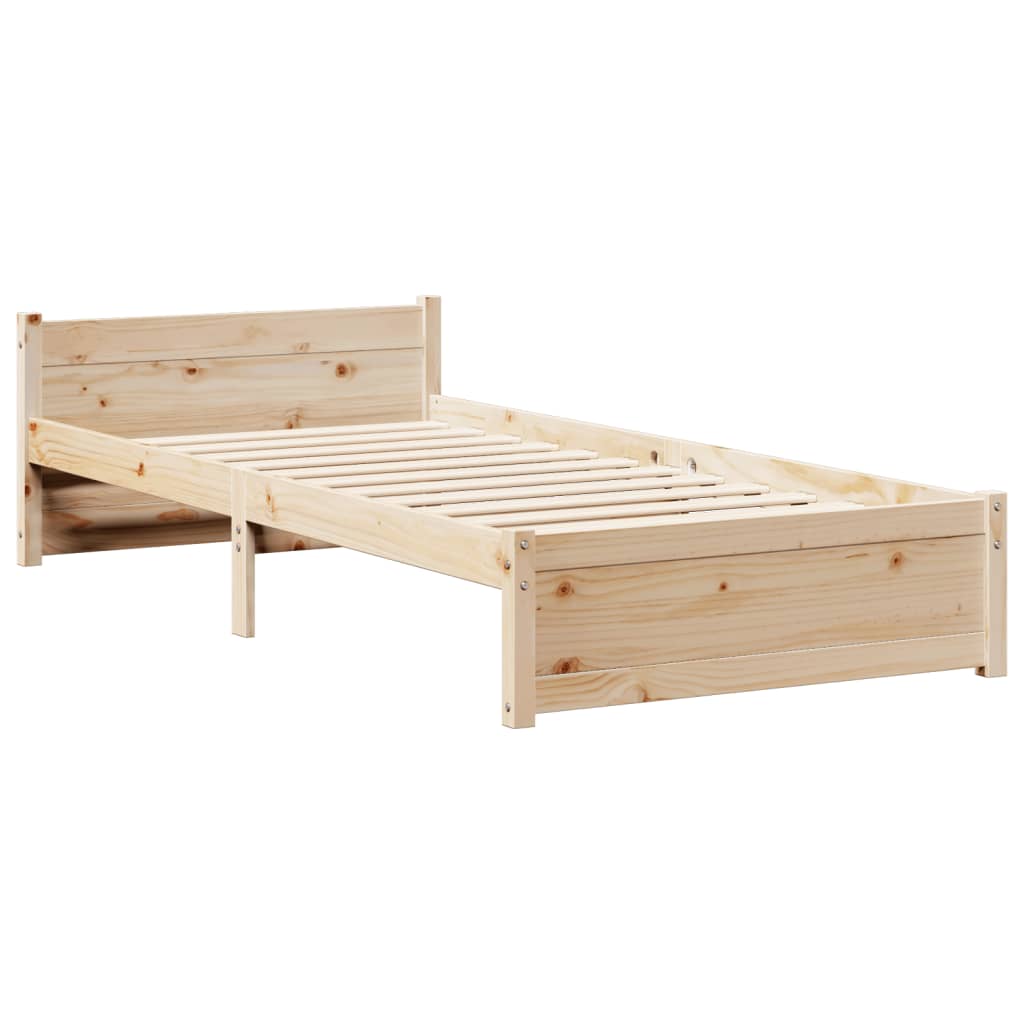 Bed Frame with Headboard without Mattress 100x200 cm