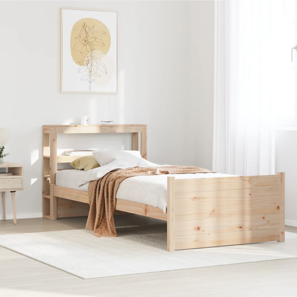 Bed Frame with Headboard without Mattress 100x200 cm