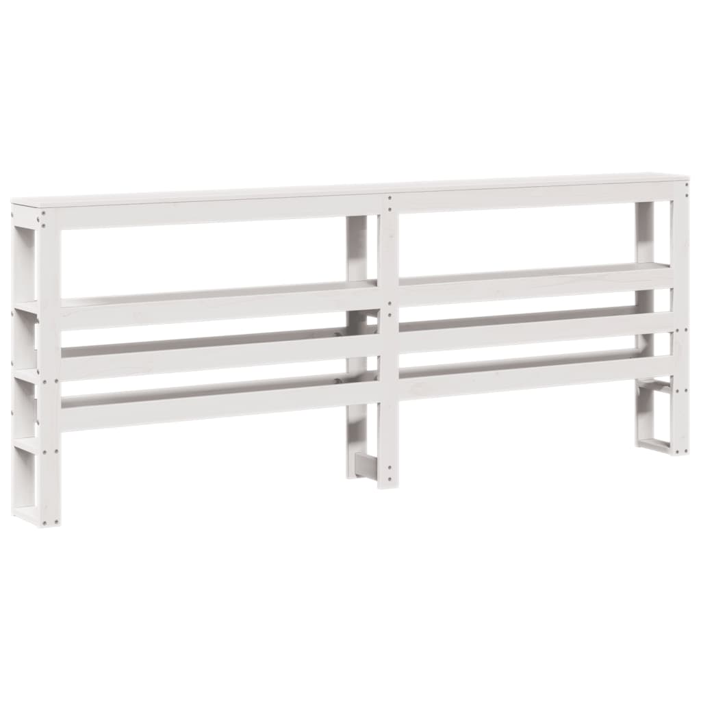 Bed Frame with Headboard without Mattress White 160x200 cm