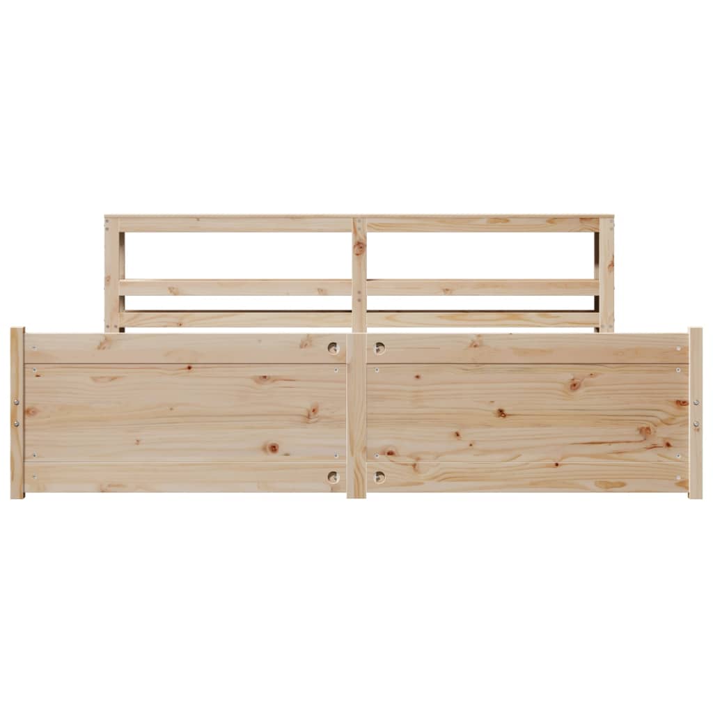 Bed Frame with Headboard without Mattress 180x200 cm Super King