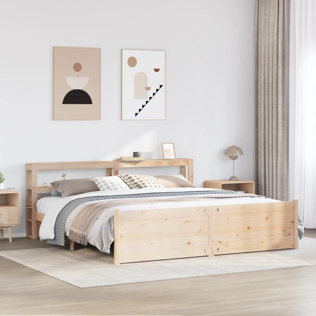 Bed Frame with Headboard without Mattress 180x200 cm Super King
