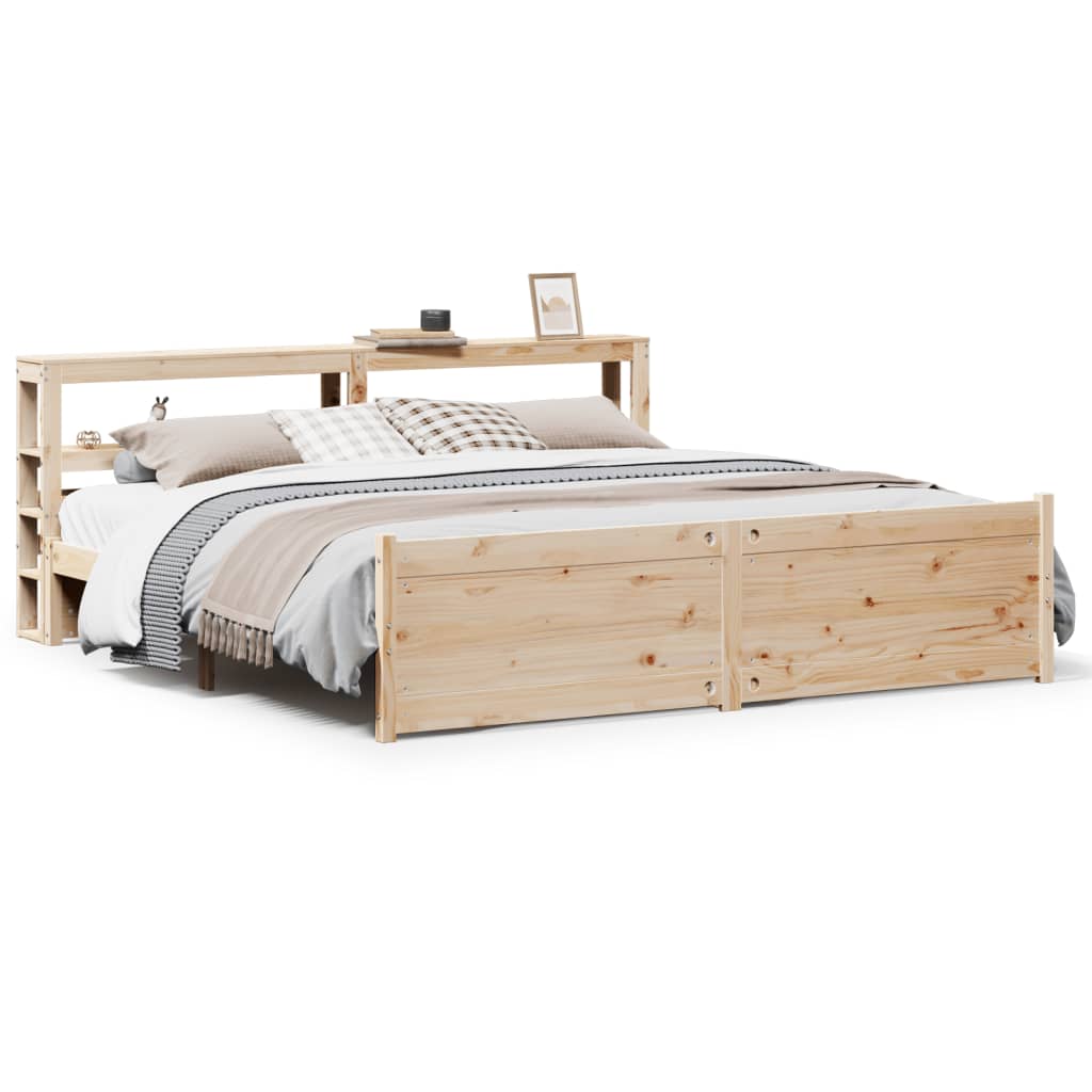 Bed Frame with Headboard without Mattress 200x200 cm