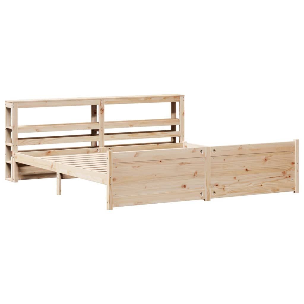 Bed Frame with Headboard without Mattress 200x200 cm