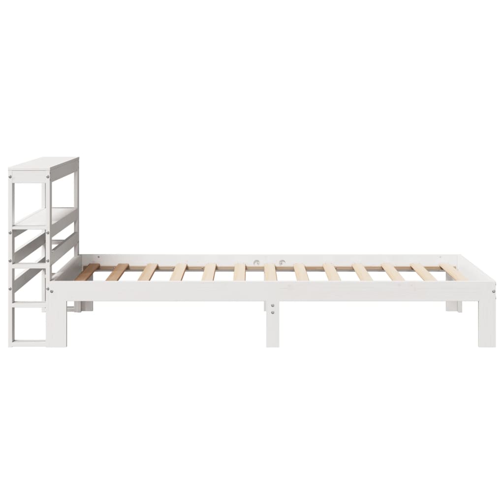 Bed Frame with Headboard without Mattress White 90x190 cm Single