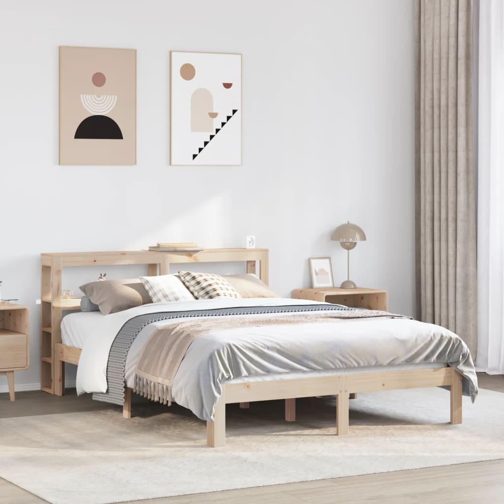 Bed Frame with Headboard without Mattress 120x190 cm Small Double