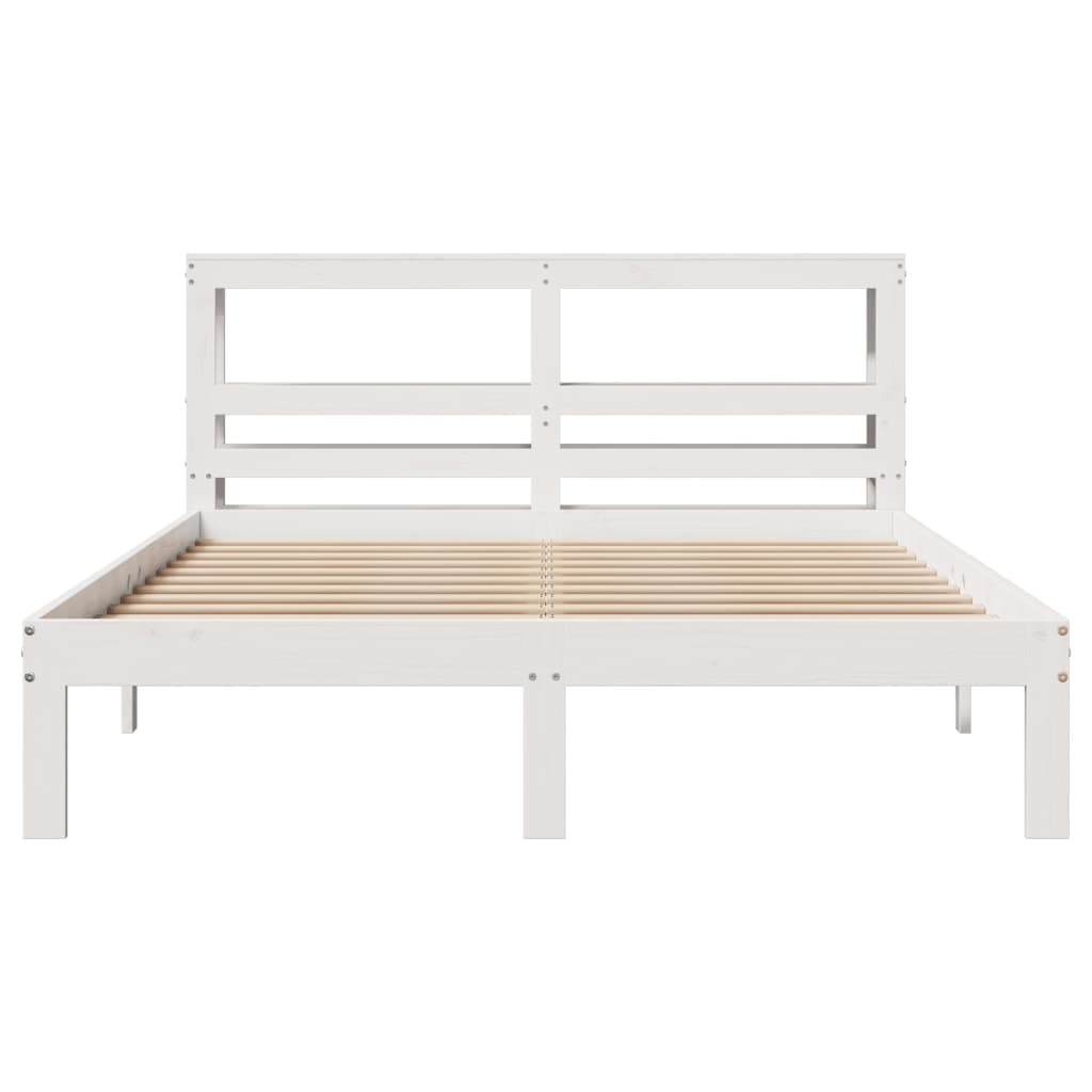 Bed Frame with Headboard without Mattress White 120x200 cm