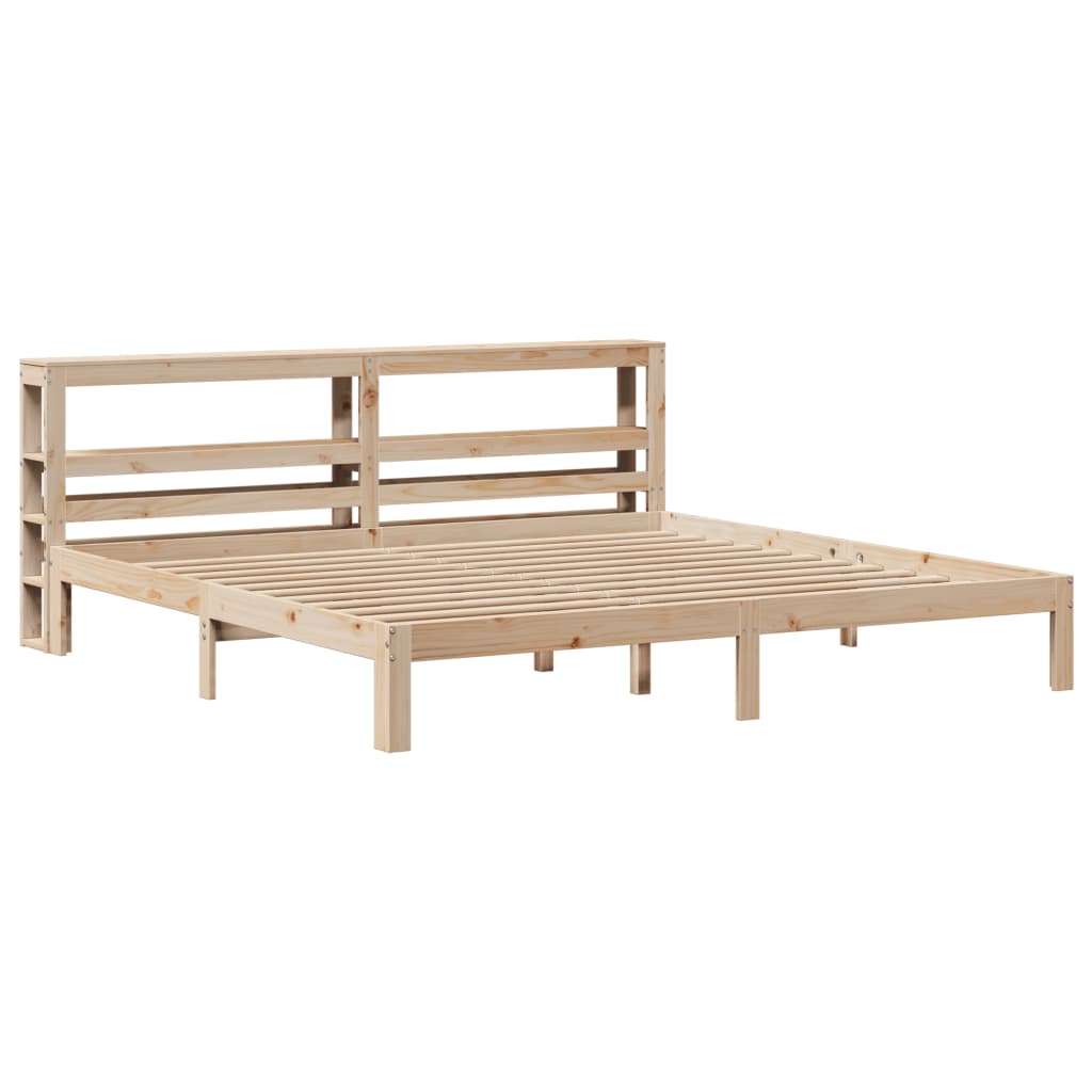 Bed Frame with Headboard without Mattress 200x200 cm