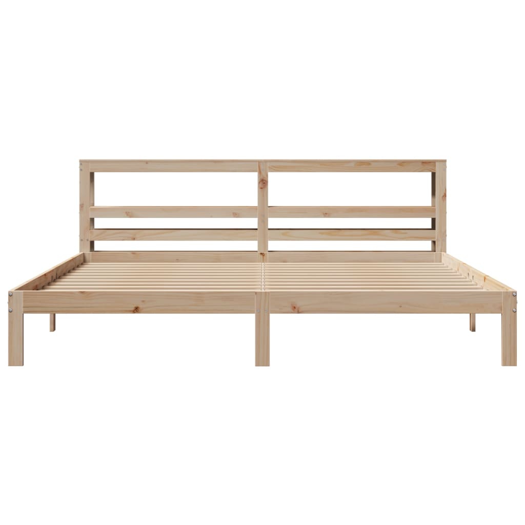 Bed Frame with Headboard without Mattress 200x200 cm