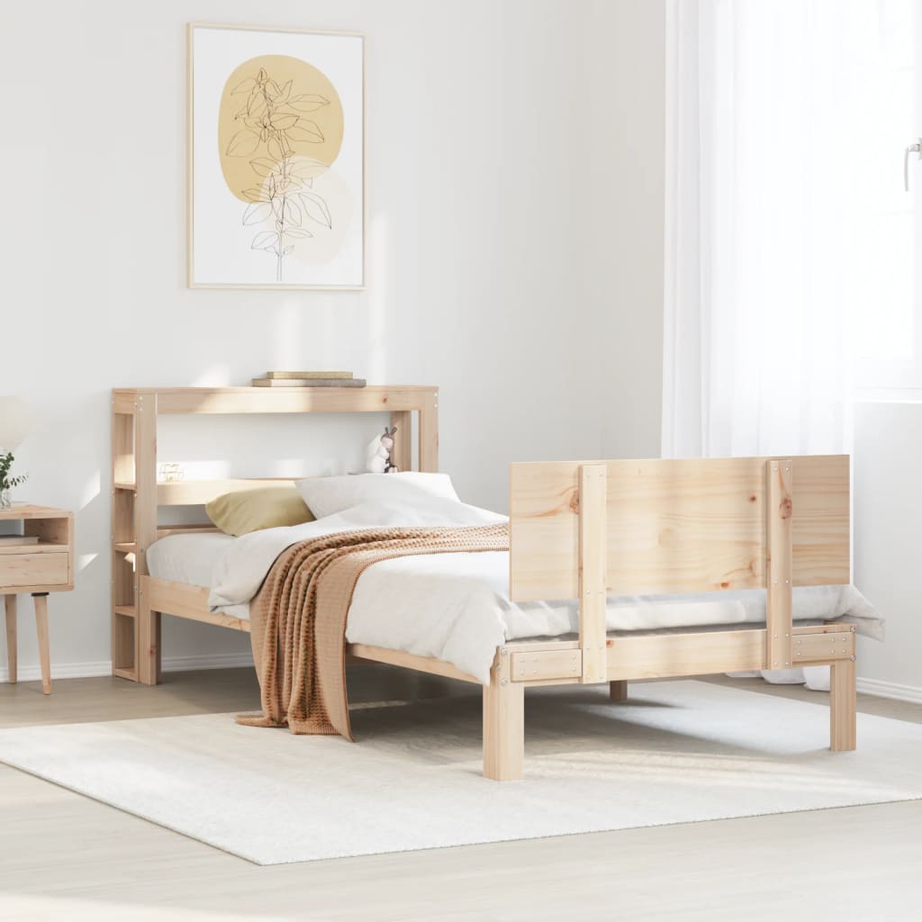 Bed Frame with Headboard without Mattress 90x190 cm Single