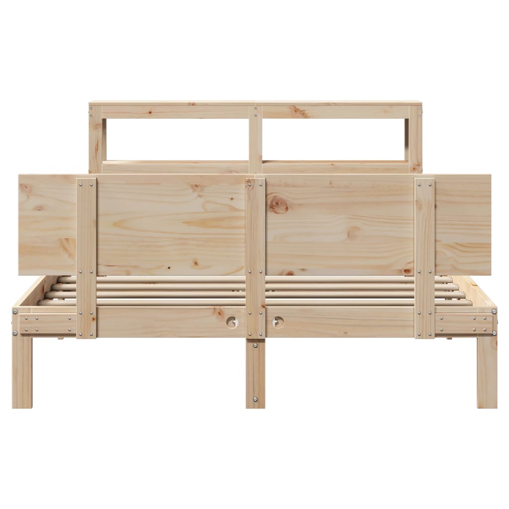 Bed Frame with Headboard without Mattress 120x190 cm Small Double
