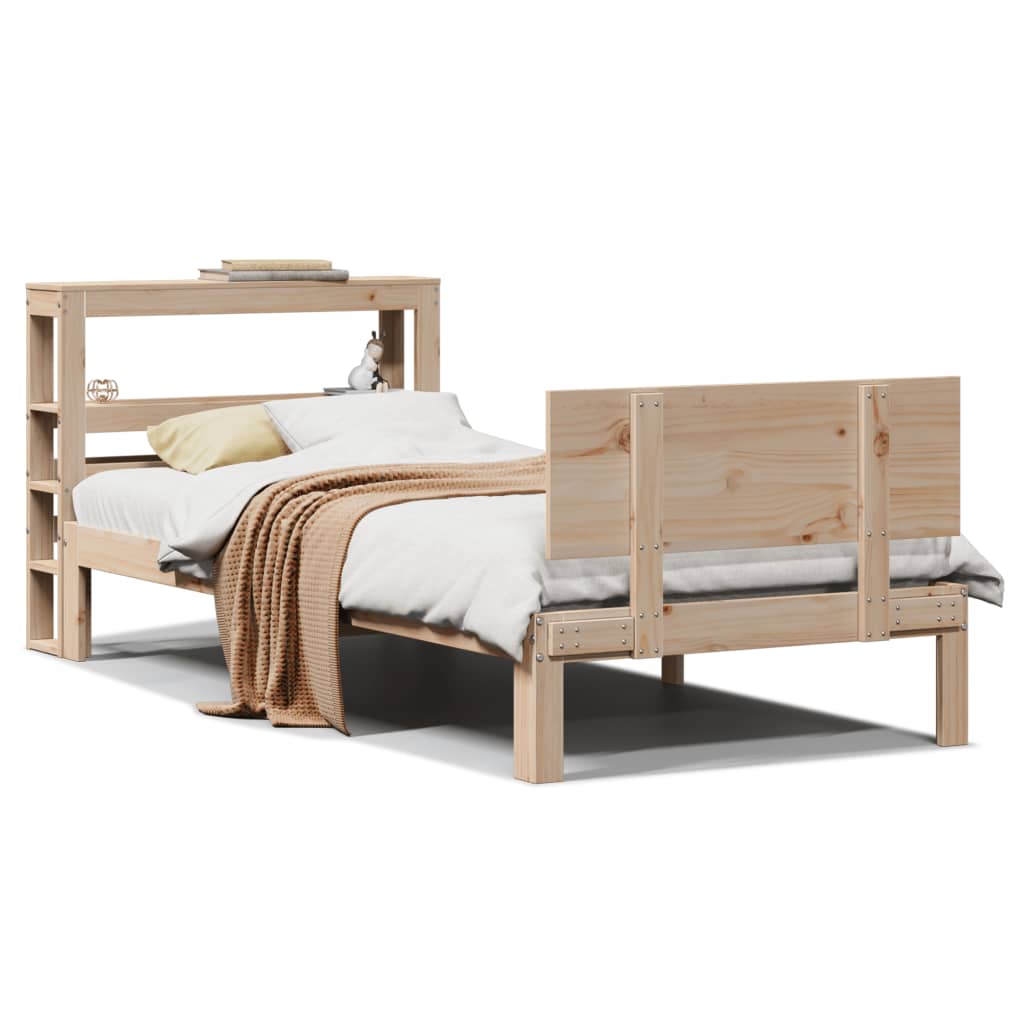 Bed Frame with Headboard without Mattress 100x200 cm