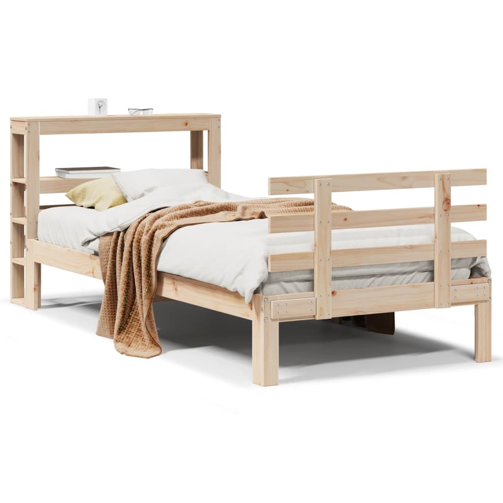 Bed Frame with Headboard without Mattress 90x200 cm