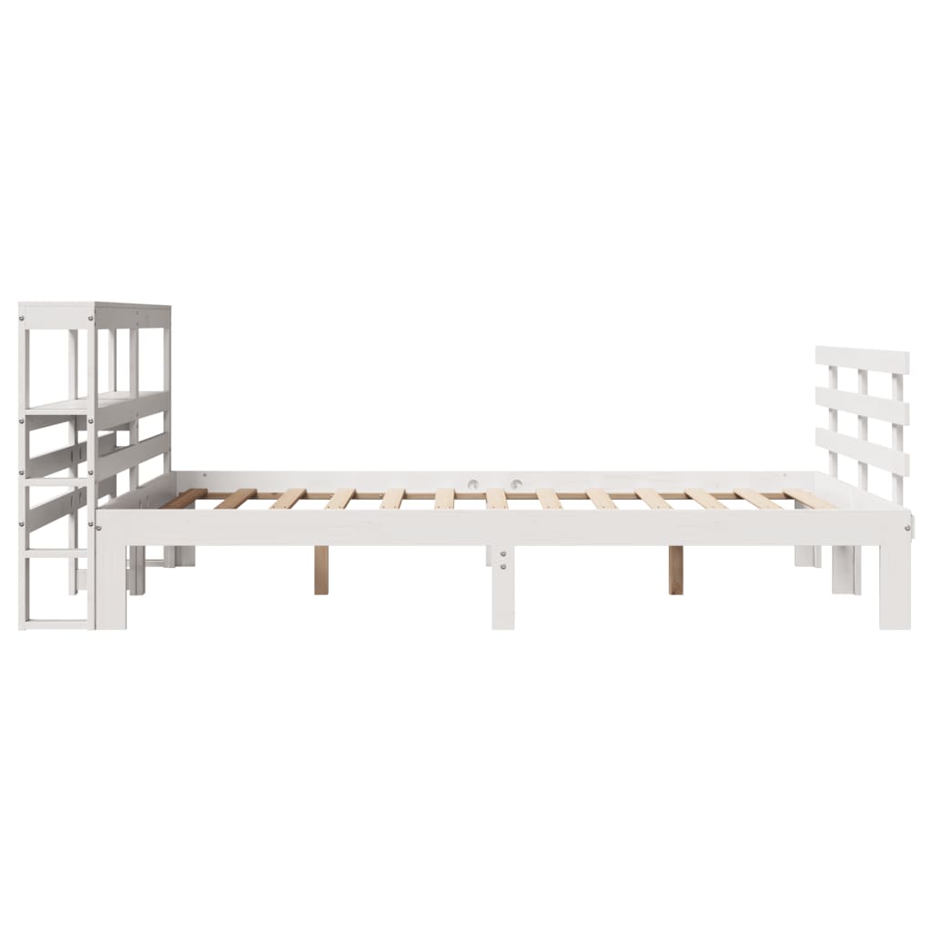 Bed Frame with Headboard without Mattress White 120x200 cm