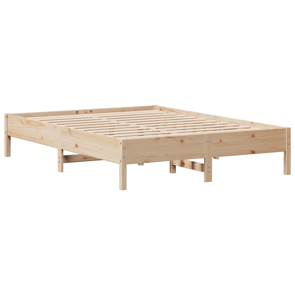 Bed Frame without Mattress 160x200 cm Solid Wood Pine