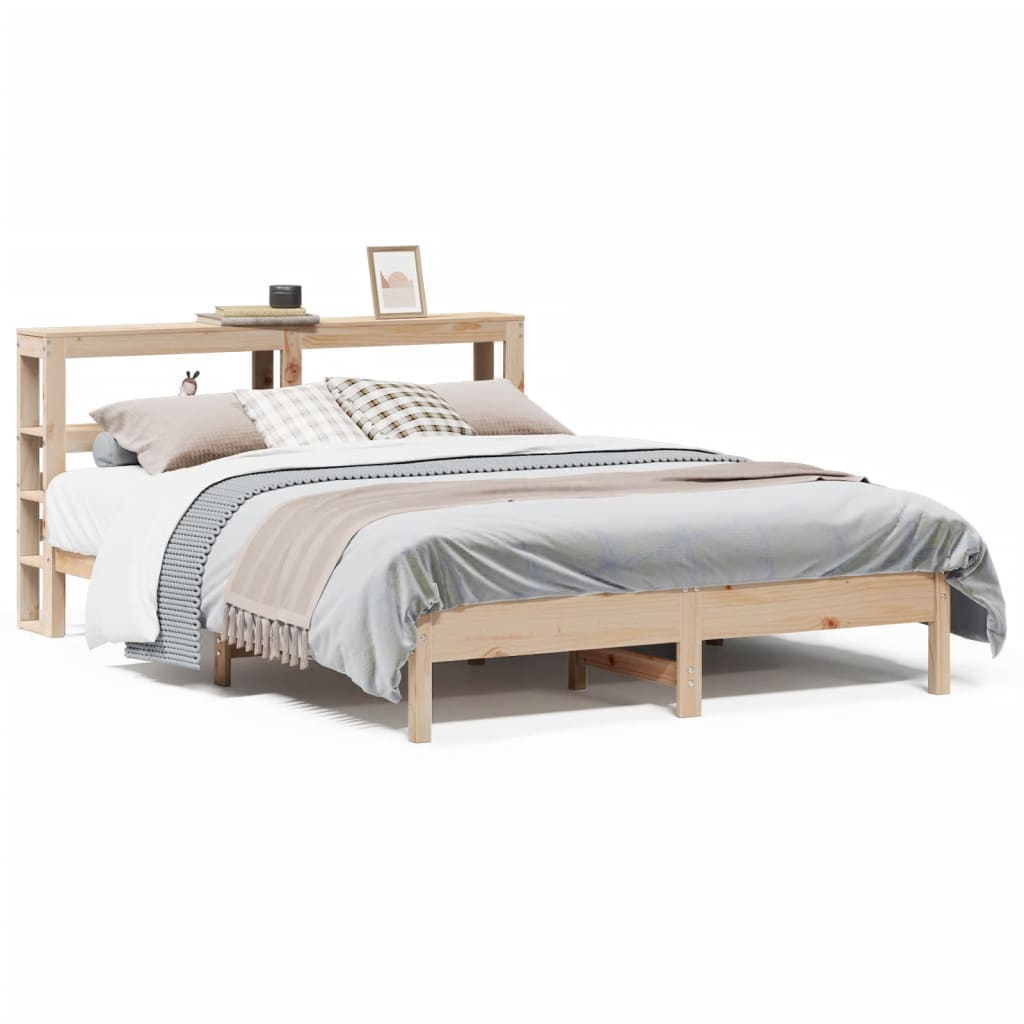 Bed Frame without Mattress 140x200 cm Solid Wood Pine