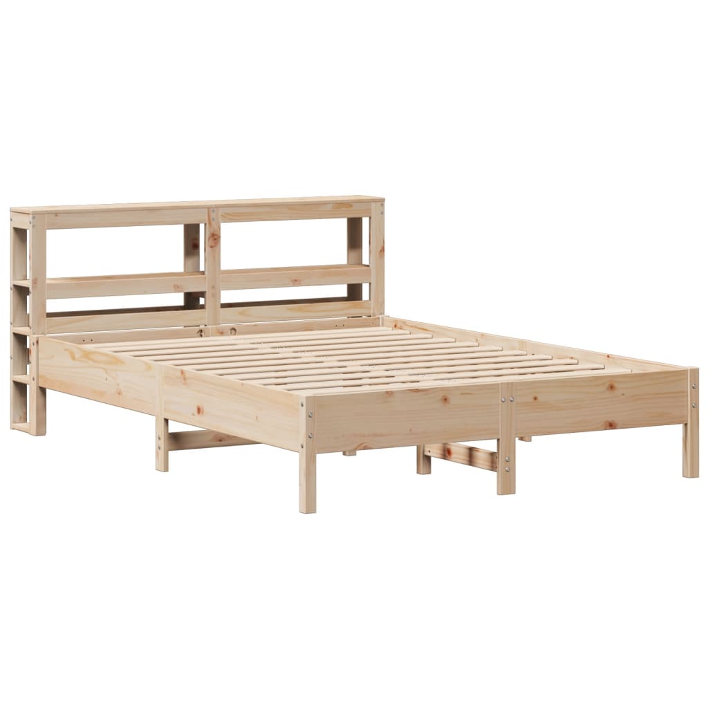 Bed Frame without Mattress 140x200 cm Solid Wood Pine