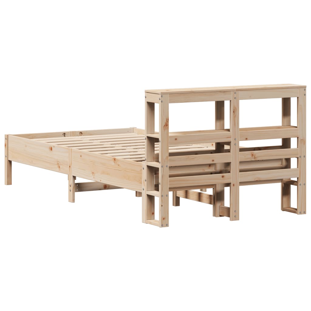 Bed Frame without Mattress 120x200 cm Solid Wood Pine