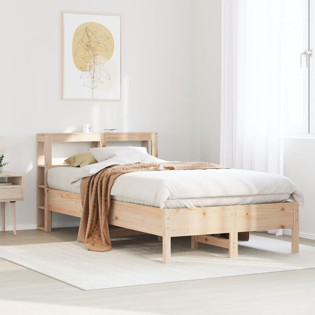 Bed Frame without Mattress 120x200 cm Solid Wood Pine