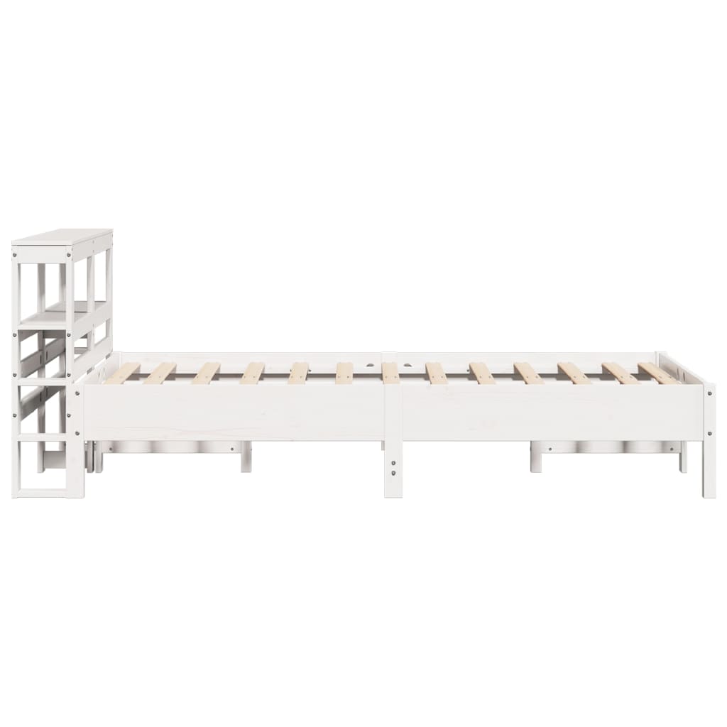 Bed Frame without Mattress White 120x200 cm Solid Wood Pine
