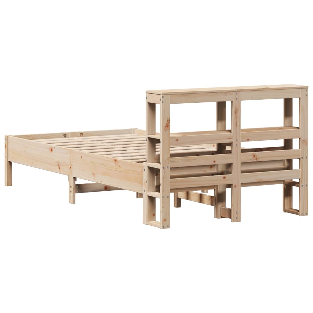 Bed Frame without Mattress 90x200 cm Solid Wood Pine