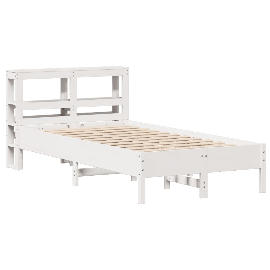 Bed Frame without Mattress White 90x200 cm Solid Wood Pine