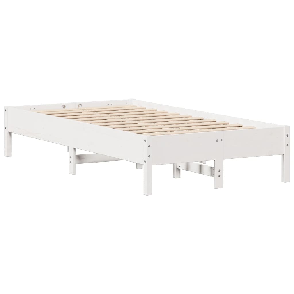Bed Frame without Mattress White 90x200 cm Solid Wood Pine