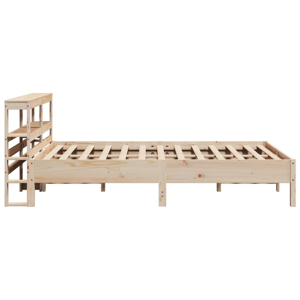 Bed Frame without Mattress 140x190 cm Solid Wood Pine