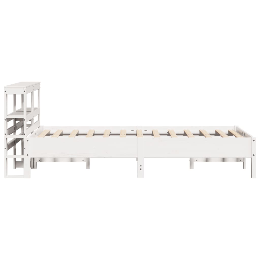 Bed Frame without Mattress White 90x190 cm Single Solid Wood Pine
