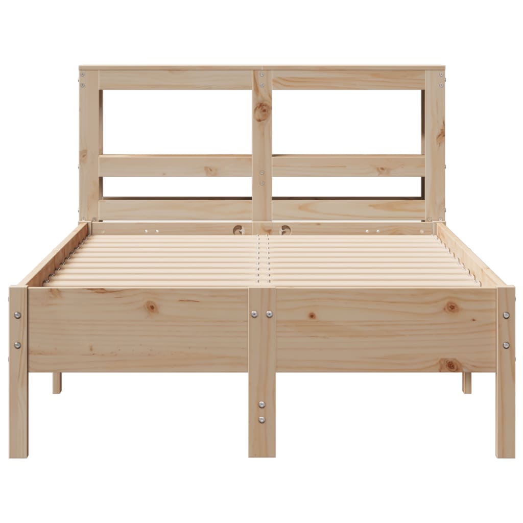 Bed Frame without Mattress 75x190 cm Small Single Solid Wood Pine