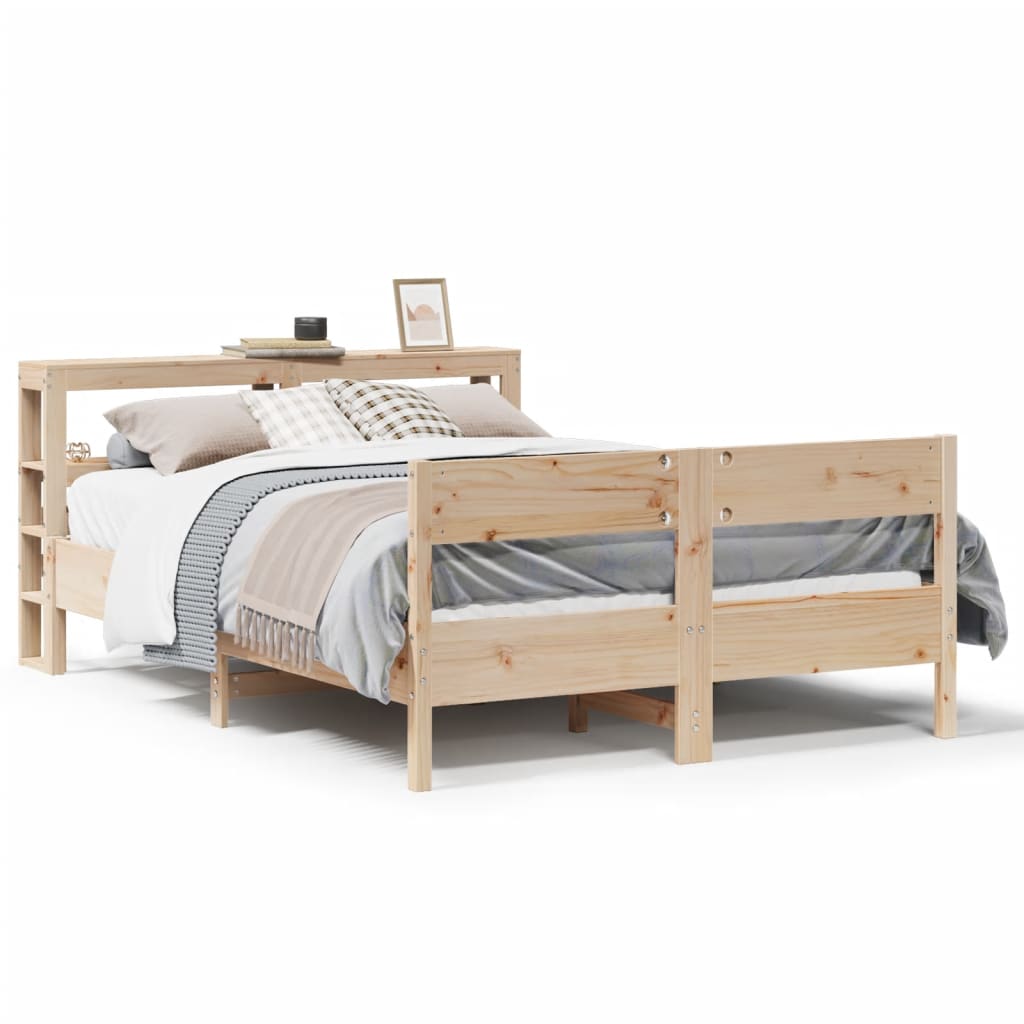 Bed Frame without Mattress 160x200 cm Solid Wood Pine