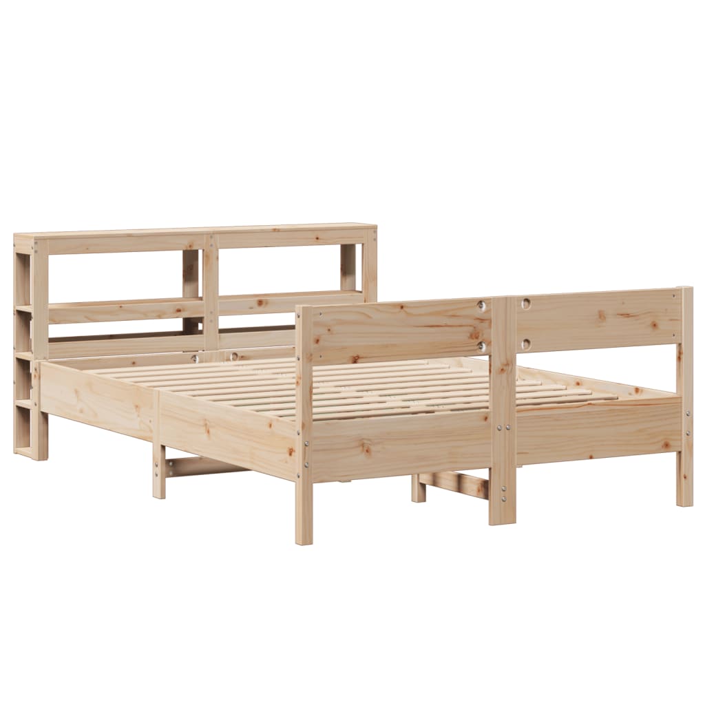 Bed Frame without Mattress 160x200 cm Solid Wood Pine