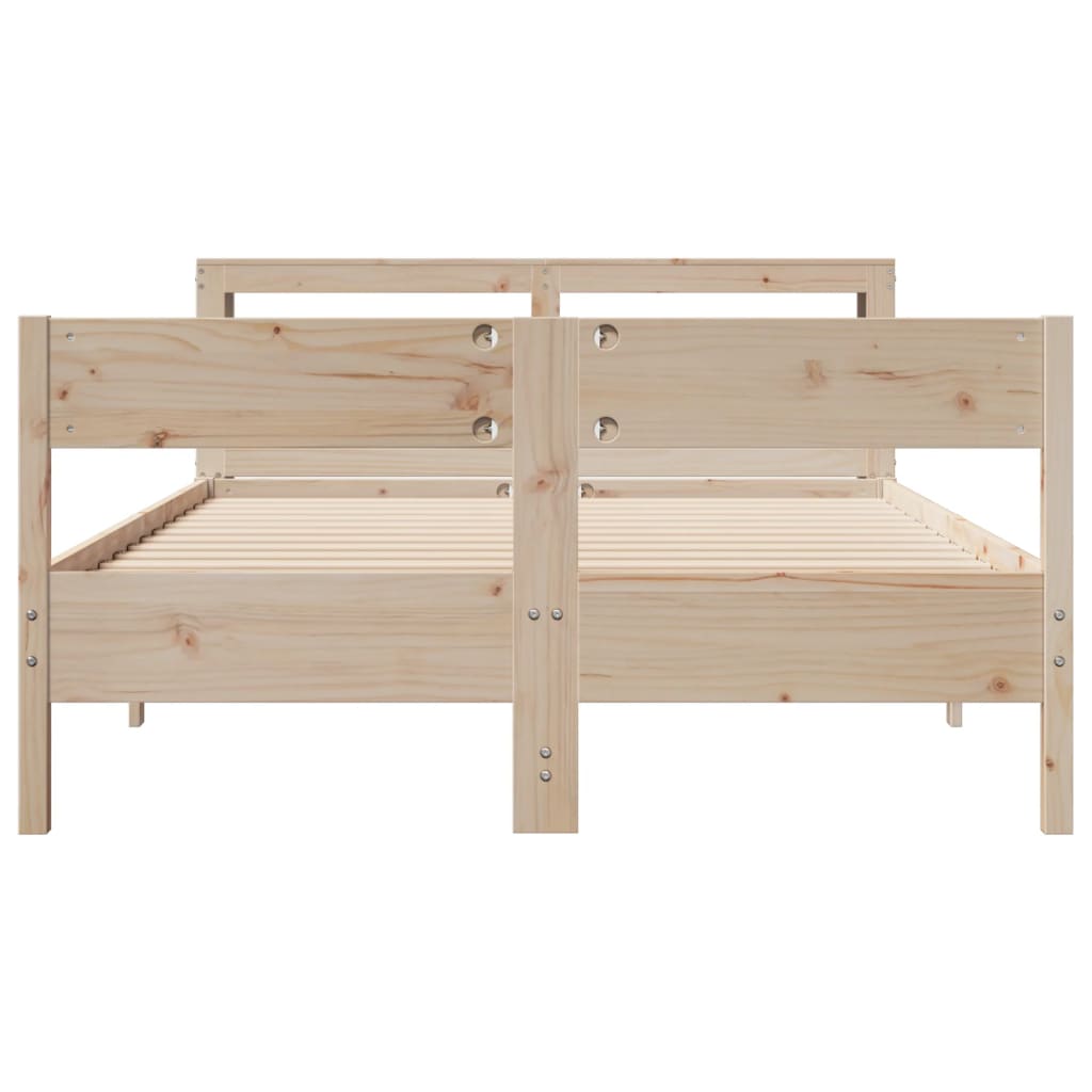 Bed Frame without Mattress 160x200 cm Solid Wood Pine