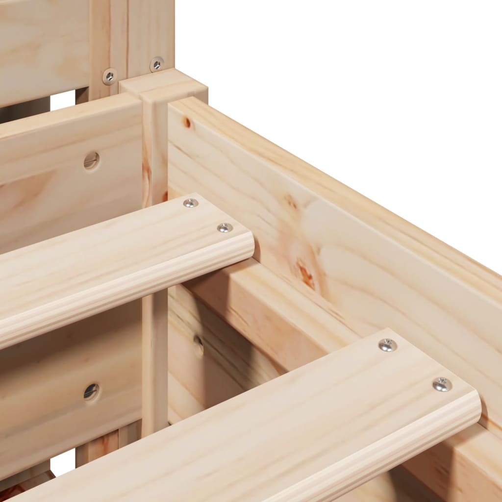 Bed Frame without Mattress 160x200 cm Solid Wood Pine