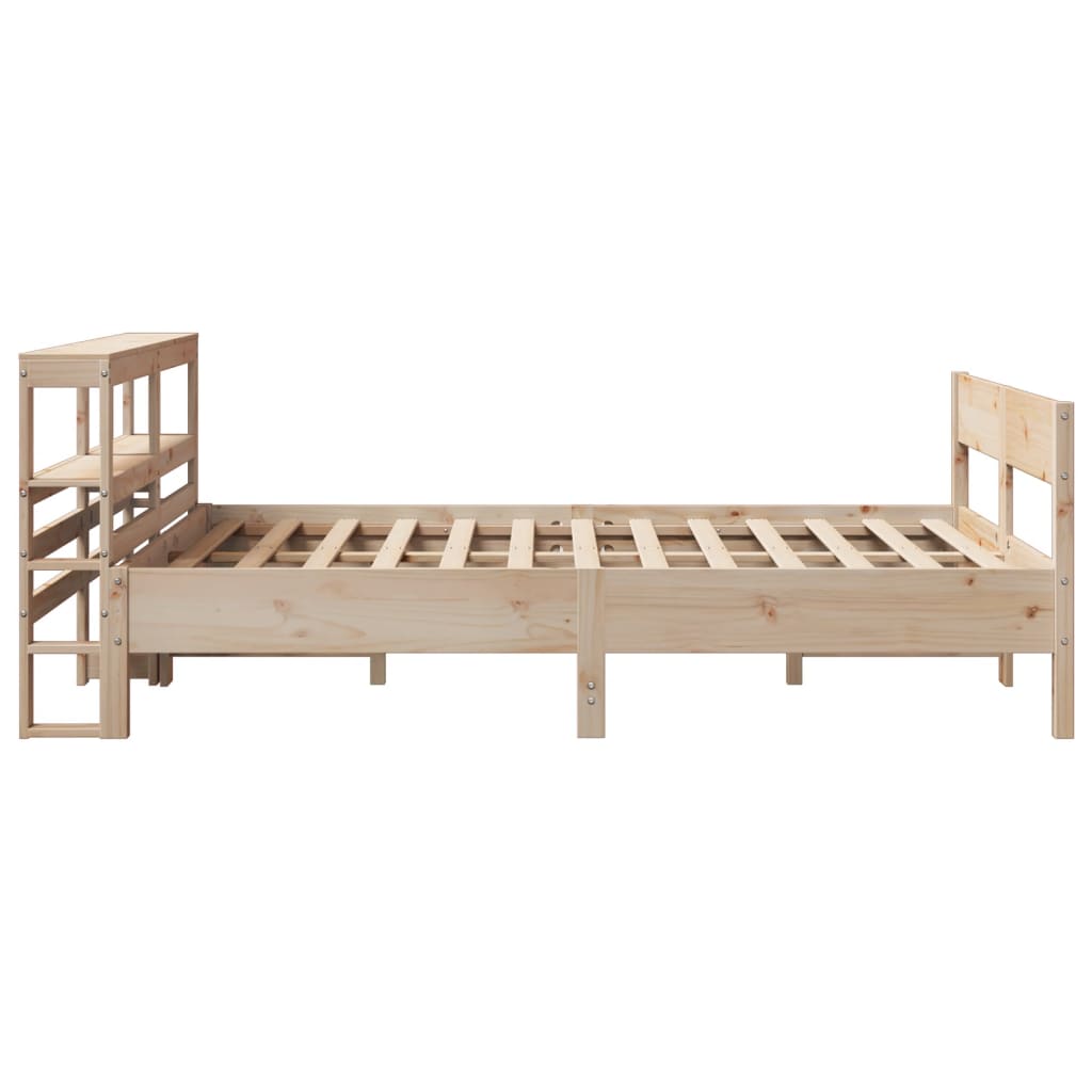 Bed Frame without Mattress 140x190 cm Solid Wood Pine