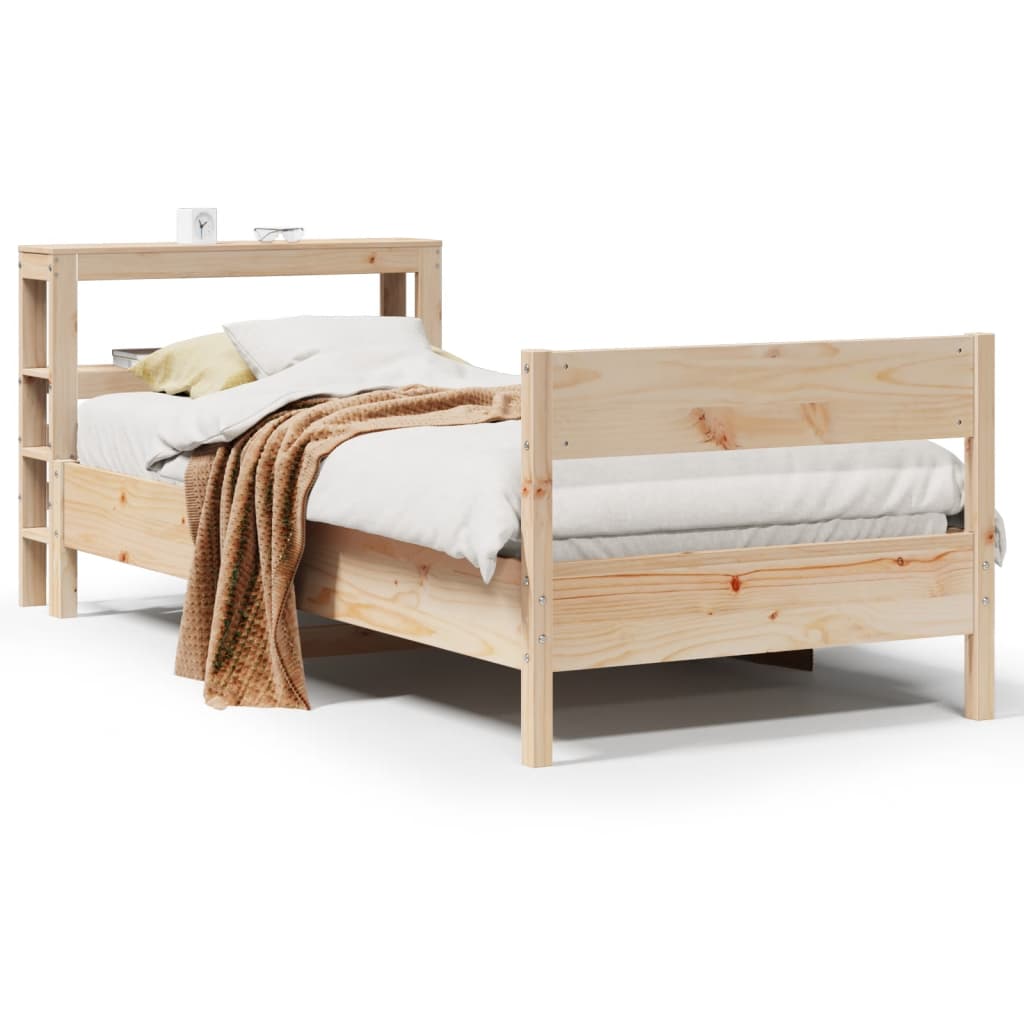 Bed Frame without Mattress 90x190 cm Single Solid Wood Pine