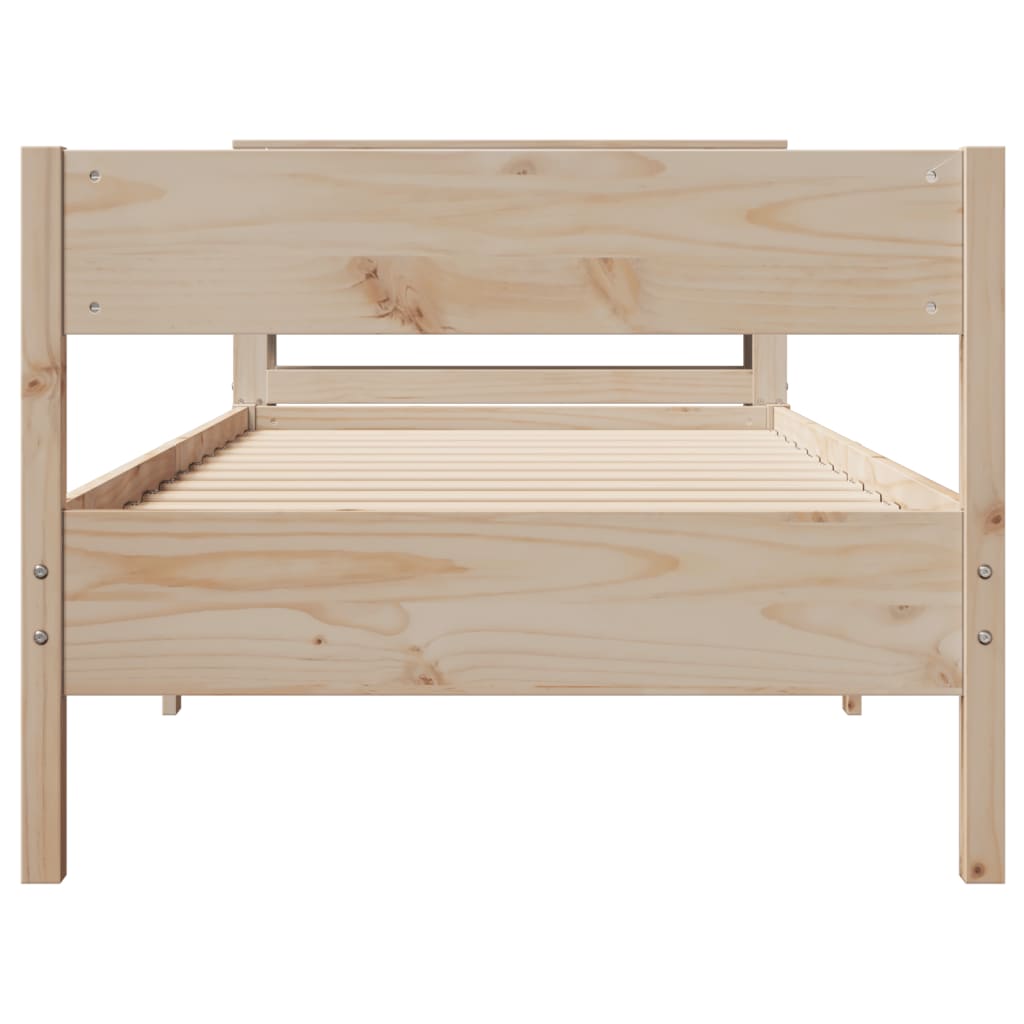 Bed Frame without Mattress 90x190 cm Single Solid Wood Pine