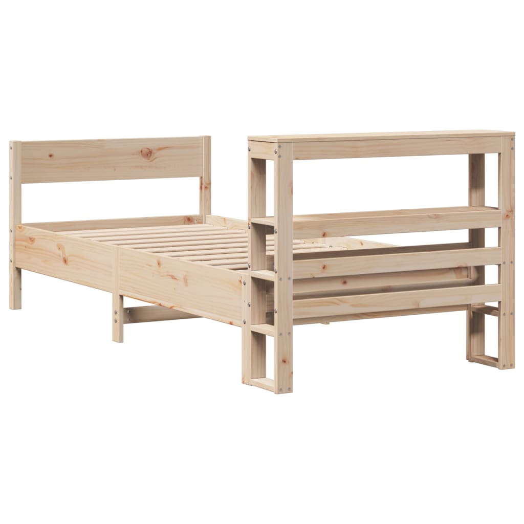 Bed Frame without Mattress 90x190 cm Single Solid Wood Pine