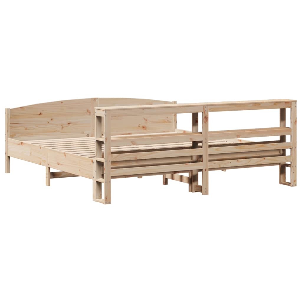 Bed Frame without Mattress 180x200 cm Super King Solid Wood Pine
