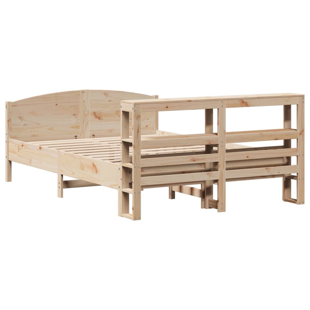 Bed Frame without Mattress 160x200 cm Solid Wood Pine