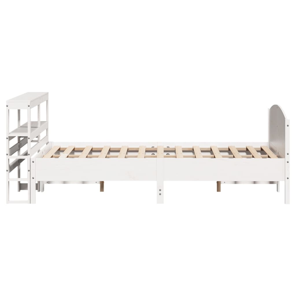 Bed Frame without Mattress White 140x200 cm Solid Wood Pine