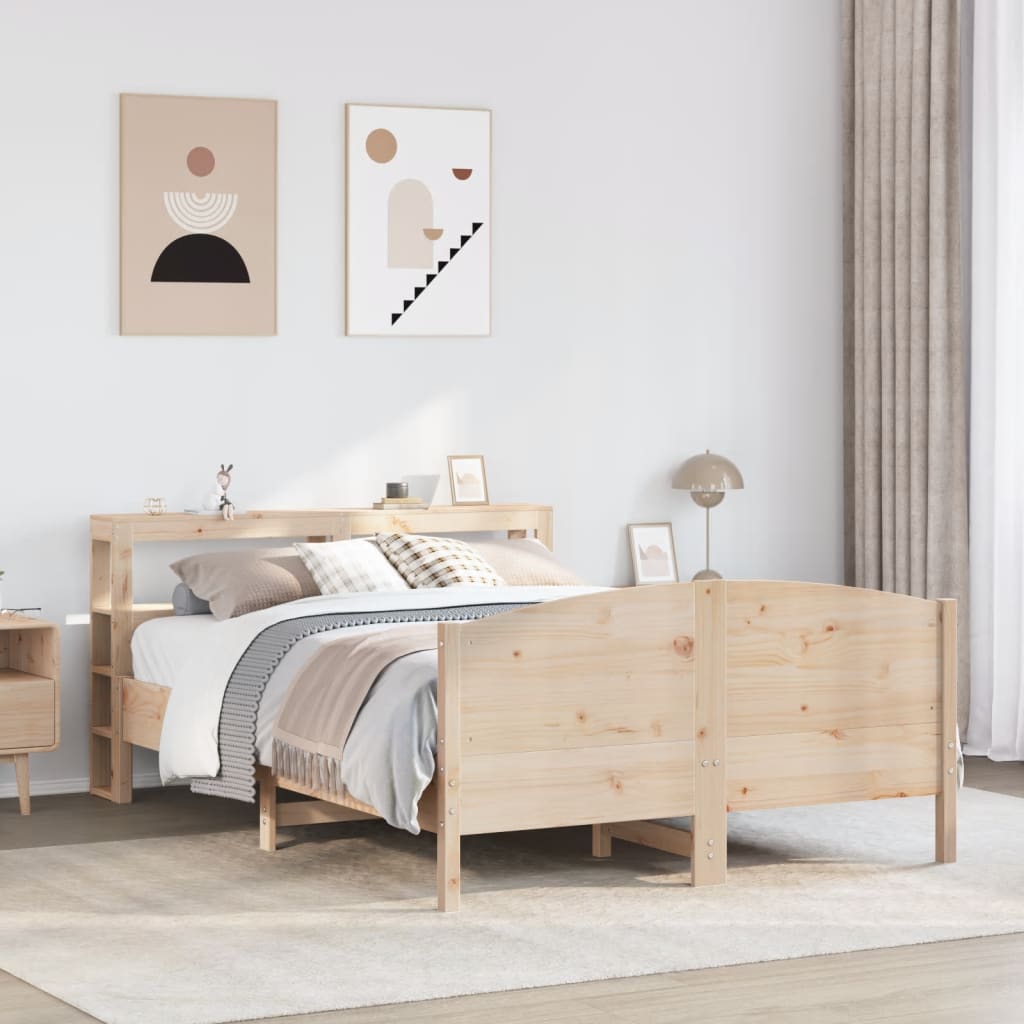 Bed Frame without Mattress 120x200 cm Solid Wood Pine