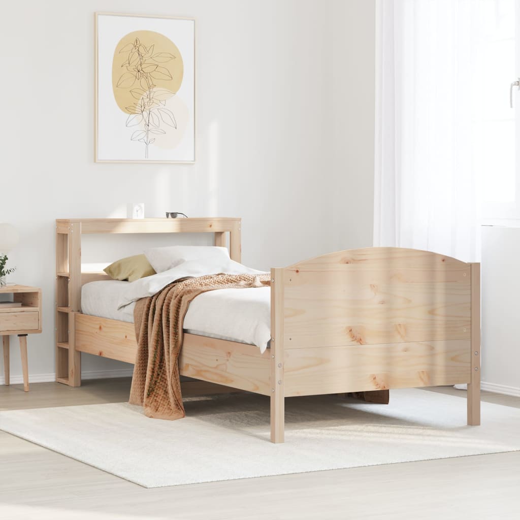 Bed Frame without Mattress 100x200 cm Solid Wood Pine
