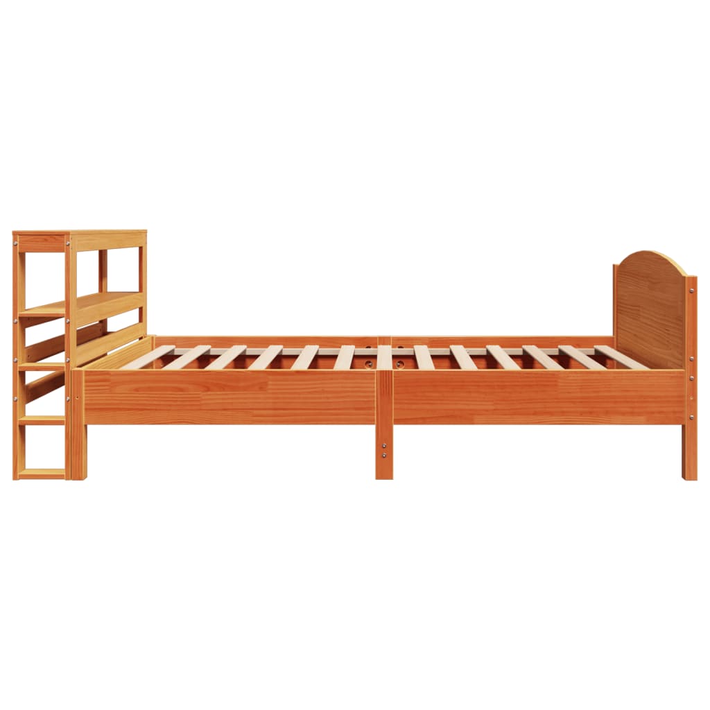 Bed Frame without Mattress Wax Brown 90x200 cm Solid Wood Pine