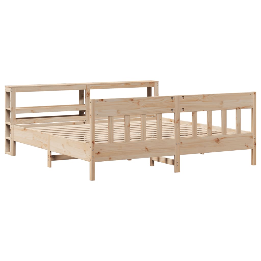 Bed Frame without Mattress 180x200 cm Super King Solid Wood Pine