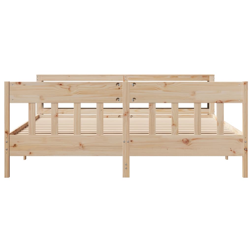 Bed Frame without Mattress 180x200 cm Super King Solid Wood Pine