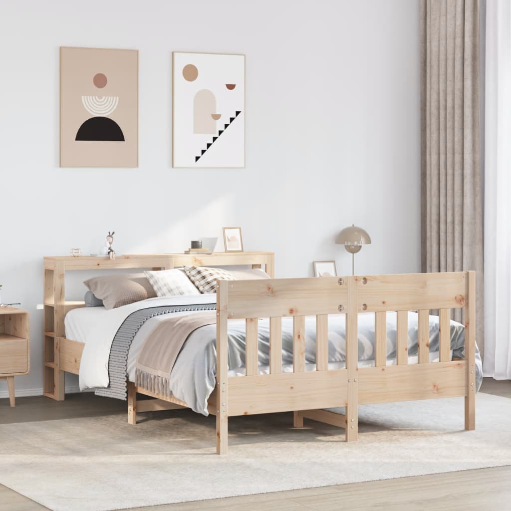 Bed Frame without Mattress 160x200 cm Solid Wood Pine