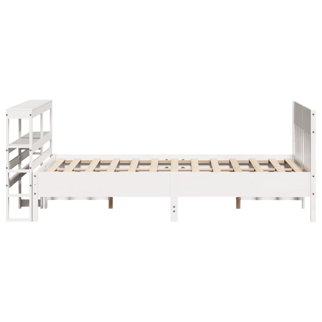 Bed Frame without Mattress White 140x200 cm Solid Wood Pine