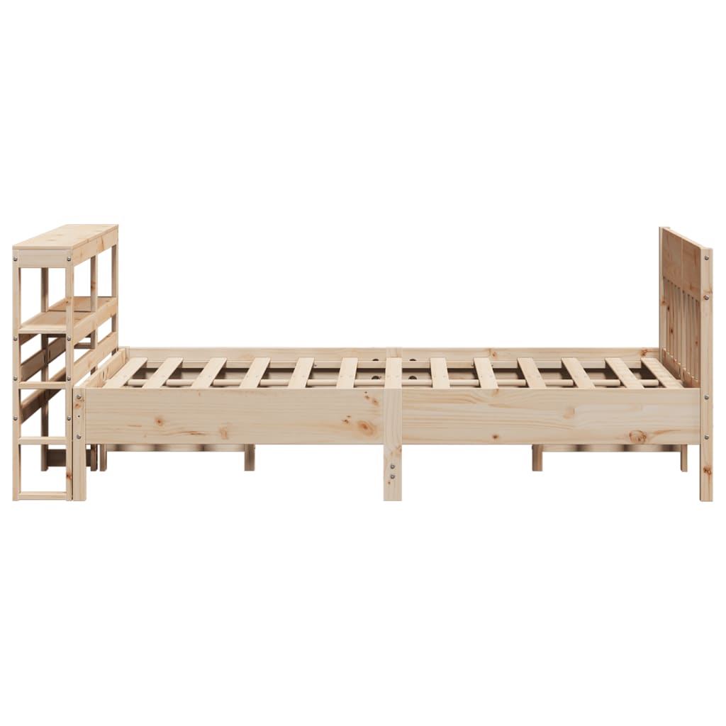 Bed Frame without Mattress 140x190 cm Solid Wood Pine