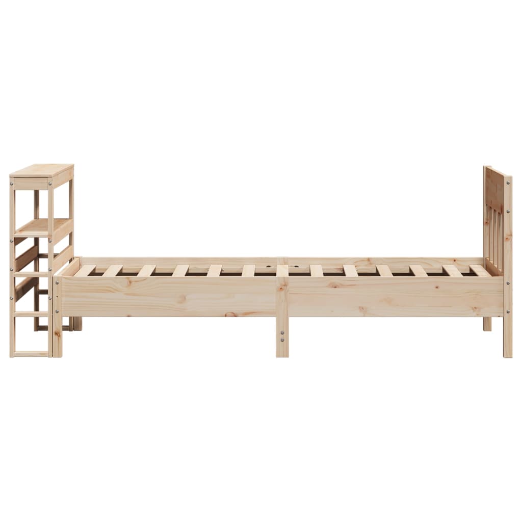 Bed Frame without Mattress 75x190 cm Small Single Solid Wood Pine